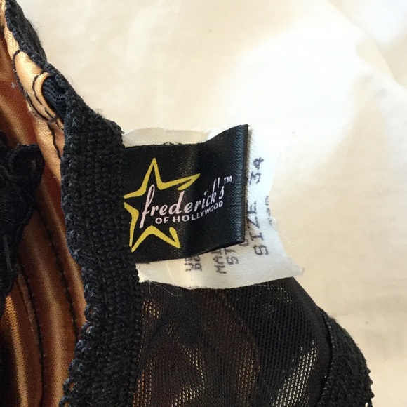 FREDERICKS OF HOLLYWOOD Vintage Quarter Bra sz 34 - Picture 5 of 8